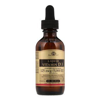 Витамин D3, 5000 МЕ, вкус апельсина, Liquid Vitamin D3, Solgar, 59 мл 1325960779 фото