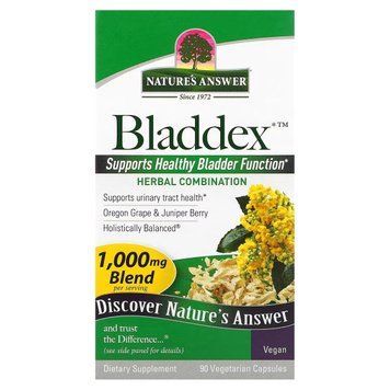Здоровье мочевого пузыря, 1000 мг, Bladdex, Nature's Answer, 90 вегетарианских капсул 2260735844 фото