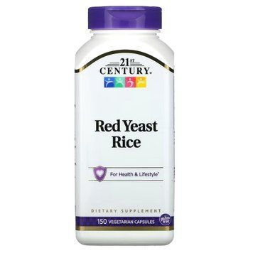 Красный дрожжевой рис, Red Yeast Rice, 21st Century, 150 вегетарианских капсул 2026889733 фото