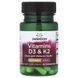 Витамины D3 и K2, Vitamins D3 & K2, Swanson, 60 веганских капсул 3033459884 фото 1