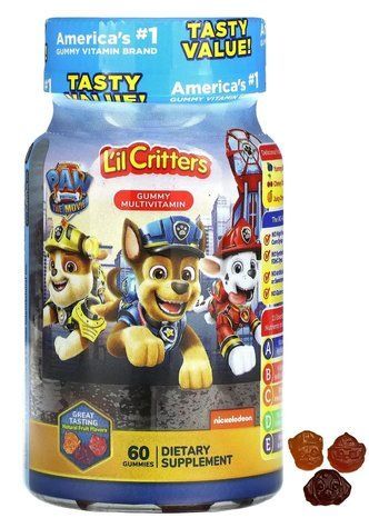 Комплекс мультивітамінів для дітей L'ill Critters Gummy Vites 60 жувальних цукерок 2371660993 фото