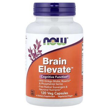 Комплекс для Поддержки Мозга, Brain Elevate, Now Foods, 120 Вегетарианских Капсул 3033459912 фото