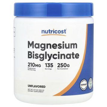Магний бисглицинат, без вкуса, Magnesium Bisglycinate, Nutricost, 250 гр 3085700636 фото