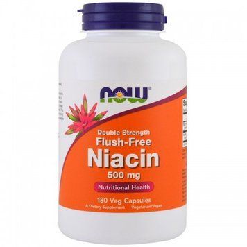 NOW Flush-Free Niacin 500 mg 90 caps 1312259089 фото