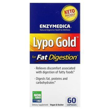 Ферменти для засвоєння жирів, Lypo Gold, For Fat Digestion, Enzymedica, 60 капсул 2026890248 фото
