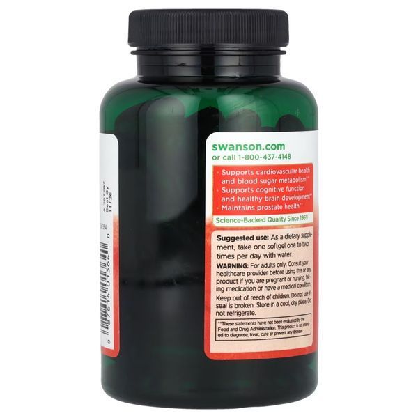 Масло семян тыквы, 1000 мг, Pumpkin Seed Oil, Swanson, 100 гелевых капсул 3033459879 фото
