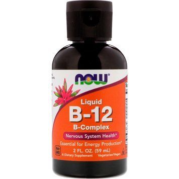 Вітамін B-12 Рідкий, Liquid B-12, Now Foods, 59 мл 1381469062 фото