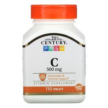 Витамин C, 500 мг, Vitamin C, 21st Century, 110 таблеток 2675465663 фото