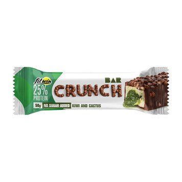 Протеиновый батончик FitWin Crunch Bar No Sugar Added 50 g киви и кактус 2822580684 фото