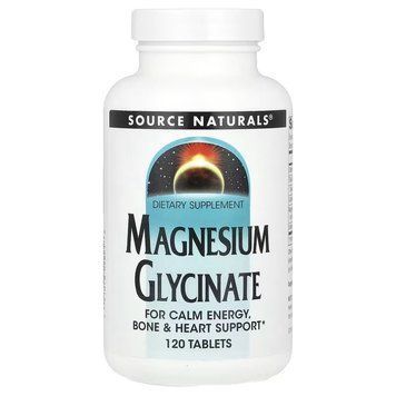 Магний глицинат, Magnesium Glycinate, Source Naturals, 120 таблеток 3044664458 фото