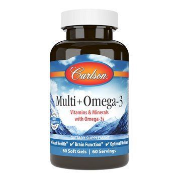 Мультивитамины с Омега-3, Multi + Omega-3, Carlson, 60 гелевых капсул 2026889736 фото