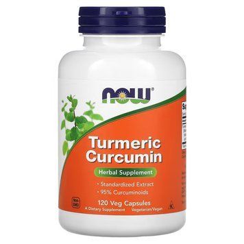 Куркума та куркумін, 665 мг, Turmeric Curcumin, Now Foods, 120 вегетаріанських капсул 2569627202 фото