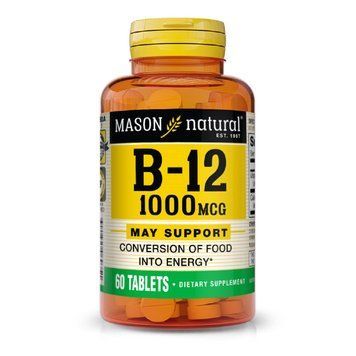 Вітамін B12 1000 мкг, Vitamin B12, Mason Natural, 60 таблеток 1486225614 фото