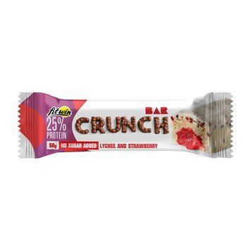 Протеиновый батончик FitWin Crunch Bar No Sugar Added 50 g Личи и клубника 2822584159 фото