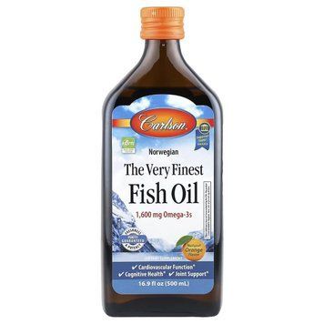 Норвезький риб'ячий жир, смак апельсина, 1600 мг, Norwegian Finest Fish Oil, Carlson, 500 мл 2619646970 фото