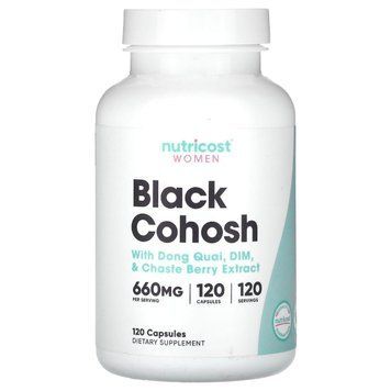 Комплекс для женщин с клопогоном, Women, Black Cohosh with Dong Quai, DIM & Chaste Berry Extract, Nutricost, 120 капсул 3085700605 фото