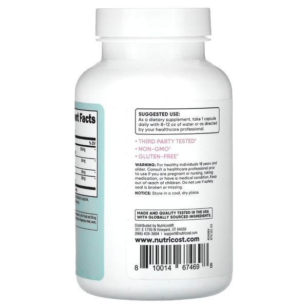 Комплекс для жінок із бавовною, Women, Black Cohosh with Dong Quai, DIM & Chaste Berry Extract, Nutricost, 120 капсул 3085700605 фото