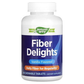Клетчатка, вкус ванили, Fiber Delights, Nature's Way, 60 жевательных таблеток 2362110669 фото