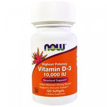 Вітамін Д3 Now Vitamin D3 10000 IU 120 softgels 1288843812 фото