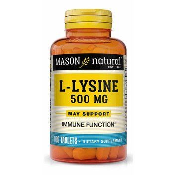 L-лізин 500 мг, L-Lysine, Mason Natural, 100 таблеток 1683970576 фото