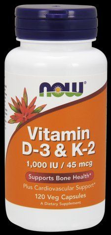 Вітамін Д3+К2 Now Vitamin D3+K2 120 Capsules 1288851892 фото