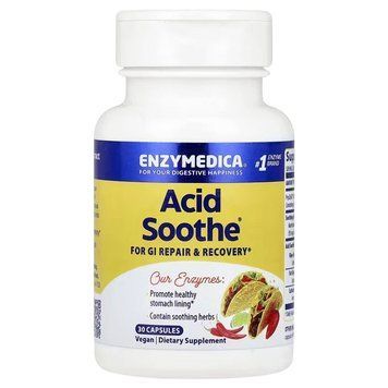 Травні ферменти проти печії, Acid Soothe, Enzymedica, 30 капсул 2224276931 фото