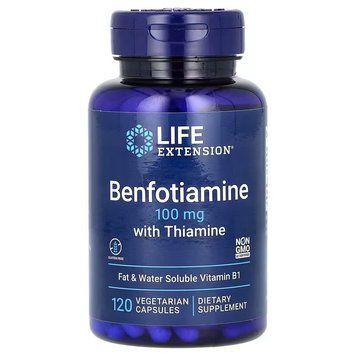 Бенфотиамин с тиамином, 100 мг, Benfotiamine with Thiamine, Life Extension, 120 вегетарианских капсул 2600445461 фото