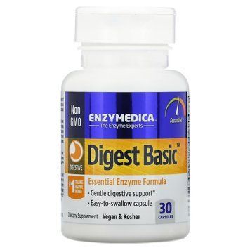 Пищеварительные Ферменты (Формула Энзимов), Digest Basic, Enzymedica, 30 капсул 2026890243 фото