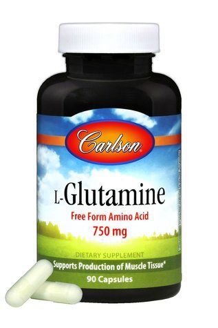 Глютамин 750мг, L-Glutamine, Carlson, 90 капсул 1683964716 фото