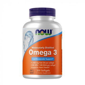 Омега США NOW Omega 3 1000 mg 200 softgels USA 1312258958 фото
