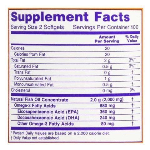 NOW Omega-3 1000 mg 100 caps 1312258958 фото