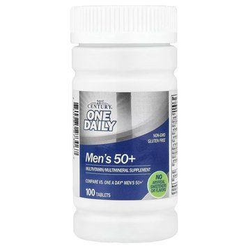 Щоденні мультивітаміни та мінерали для чоловіків 50+, One Daily, Men's 50+, 21st Century, 100 таблеток 3033459930 фото