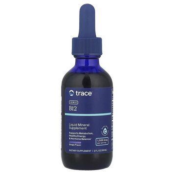 Вітамін B12 іонний у краплях, 1000 мкг, смак винограду, Ionic B12, Trace, 59 мл 2150208677 фото