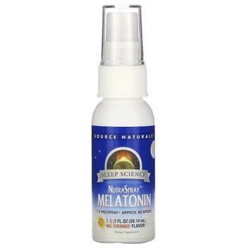 Спрей для Легкого Засыпания на Основе Мелатонина, Вкус Апельсина, Source Naturals, 59 мл 1381466641 фото
