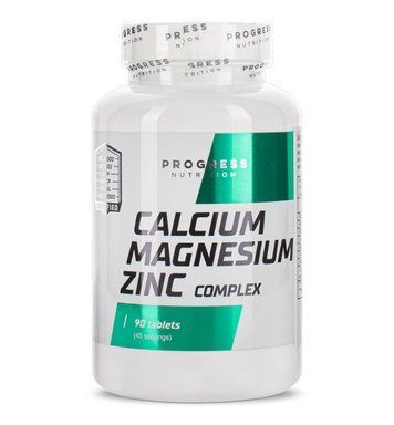Progress Nutrition Calcium Magnesium Zinc Complex 90 tab 1643465755 фото