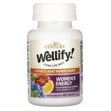 Мультивітаміни для жінок, Wellify, Women's Energy, 21st Century, 65 таблеток 2026889732 фото