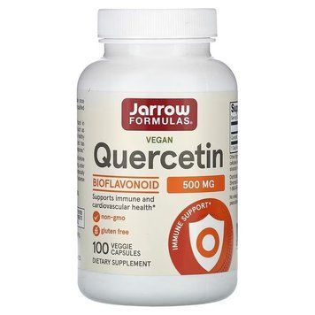 Кверцетин, 500 мг, Vegan Quercetin, Jarrow Formula, 100 вегетаріанських капсул 2762860095 фото