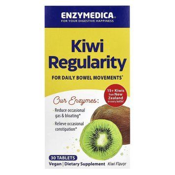 Ківі, Kiwi Regularity, Enzymedica, 30 жувальних таблеток 2224277004 фото