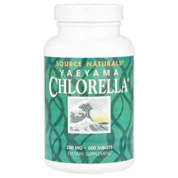 Хлорелла, 200 мг, Yaeyama Chlorella, Source Naturals, 600 таблеток 2619646968 фото
