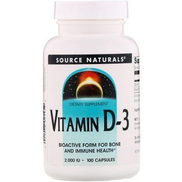 Витамин D3 2000IU, Source Naturals, 100 капсул 1414580161 фото