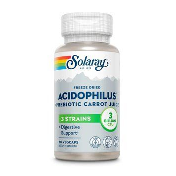 Ацидофіли, пробіотик і пребіотик, Acidophilus 3 Strain Probiotic&Prebiotic Carrot Juice, Solaray, 60 2026890214 фото
