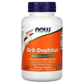 Пробиотики для Улучшения Желудочного Тракта, Gr8-Dophilus, Now Foods, 120 Вегетарианских капсул 2026889708 фото