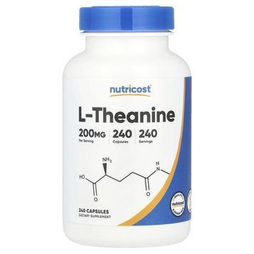 L-теанін, 200 мг, L-Theanine, Nutricost, 240 капсул 3085700602 фото