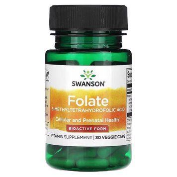 Swanson Folate 5-метилтетрагідрофолієва 680 мкг 30 капсул 2341947967 фото