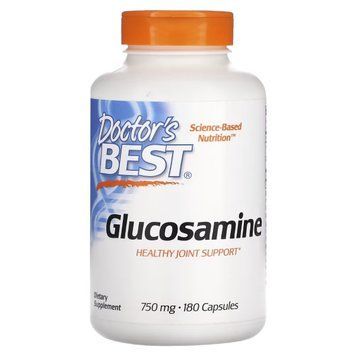 Глюкозамін Сульфат, 750 мг, Glucosamine Sulfate, Doctor's Best, 180 капсул 2454432241 фото