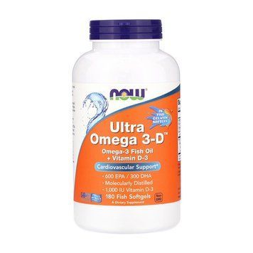 Топ Омега 3 Now Ultra Omega 3-D 180 fish softgels USA 1775164867 фото