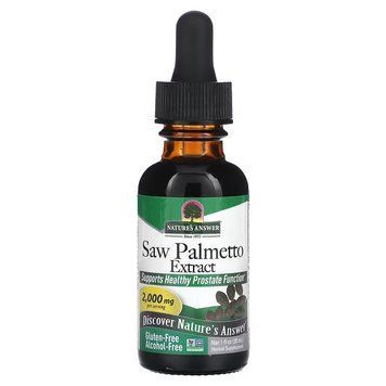 Екстракт із Пальмето (Сереною), 2000 мг, без спирту, Saw Palmetto Extracto, Nature's Answer, 30 мл 2675465670 фото