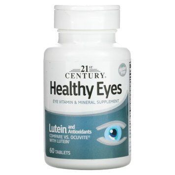 Здоров'я очей з лютеїном і антиоксидантами, Healthy Eyes, Lutein and Antioxidants, 21st Century, 60 таблеток 2362110616 фото