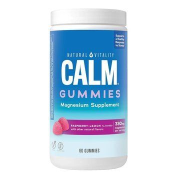 Цитрат Магнію, 330 мг, смак малина лимон, CALM, Magnesium Supplement, Natural Vitality, 60 жувальних цукерок 2866410573 фото