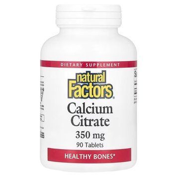 Кальцій цитрат, 350 мг, Calcium Citrate, Natural Factors, 90 таблеток 2600445478 фото